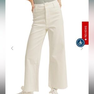 Miou Muse White Wide Leg Jeans